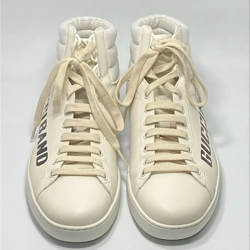 GUCCI Calfskin Ace Gucci Band Mens High Top Sneakers size 9.5/ US size 10.5